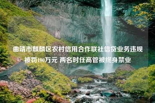 曲靖市麒麟区农村信用合作联社信贷业务违规被罚100万元 两名时任高管被终身禁业