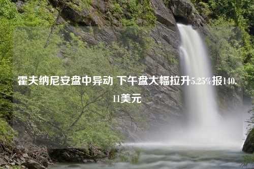 霍夫纳尼安盘中异动 下午盘大幅拉升5.25%报140.11美元