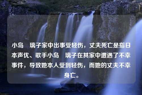 小岛瑠璃子家中出事受轻伤，丈夫死亡是指日本声优、歌手小岛瑠璃子在其家中遭遇了不幸事件，导致她本人受到轻伤，而她的丈夫不幸身亡。