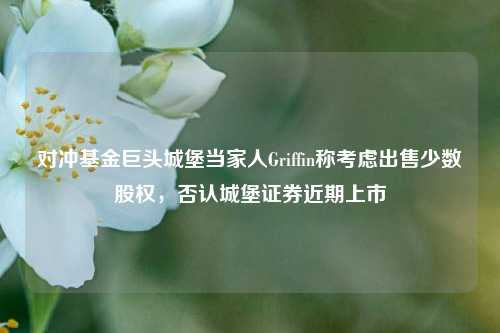 对冲基金巨头城堡当家人Griffin称考虑出售少数股权，否认城堡证券近期上市