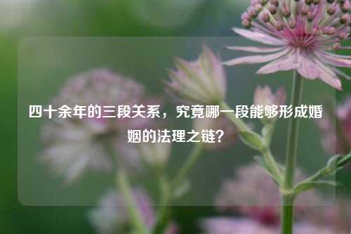 四十余年的三段关系，究竟哪一段能够形成婚姻的法理之链？