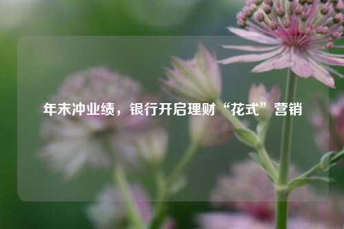 年末冲业绩，银行开启理财“花式”营销