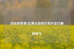 印尼称苹果1亿美元投资计划不足以解除禁令