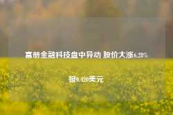 富册金融科技盘中异动 股价大涨6.28%报0.420美元