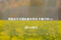 美国达尔令国际盘中异动 大幅下跌5.16%报37.68美元