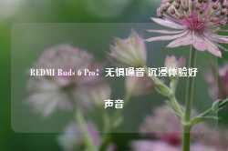 REDMI Buds 6 Pro：无惧噪音 沉浸体验好声音