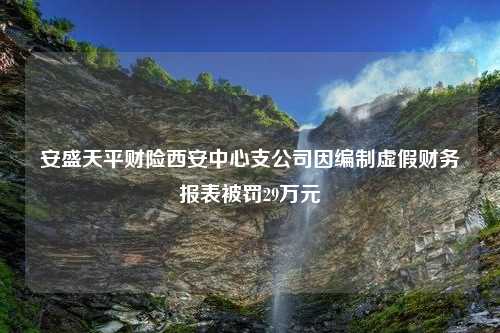 安盛天平财险西安中心支公司因编制虚假财务报表被罚29万元