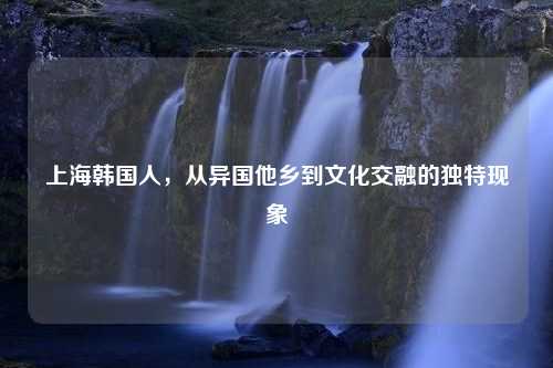 上海韩国人，从异国他乡到文化交融的独特现象