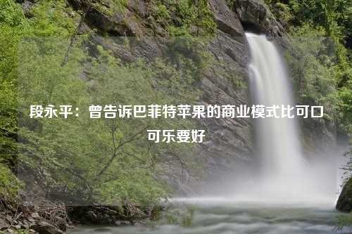 段永平：曾告诉巴菲特苹果的商业模式比可口可乐要好